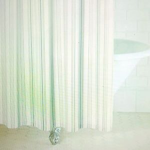 Restoration Hardware Cream Striped Shower Curain